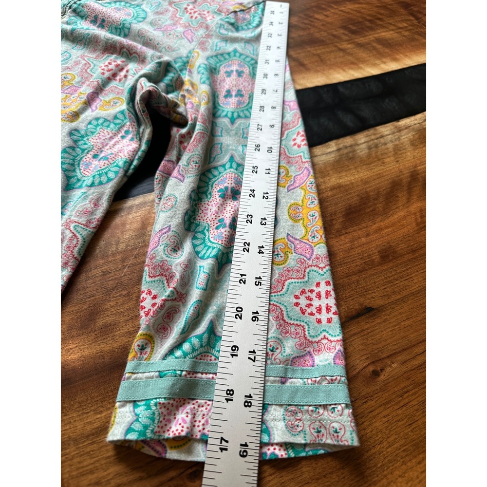 Talbots Paisley Tunic Top Womens XL Pastel Pima Cotton Modal 3/4‎ Sleeve Coastal - Picture 7 of 13